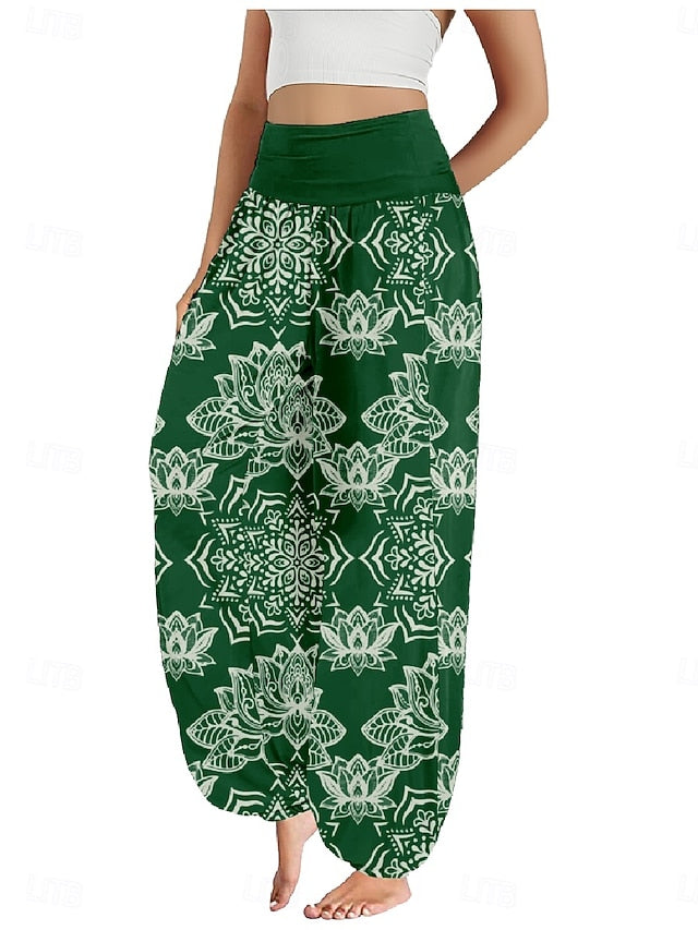 Women's Linen-Inspired Pants Wide Leg Pants Trousers Ethnic