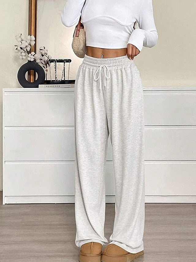 Women's Culottes Wide Leg Chinos Casual Long Medium Waist