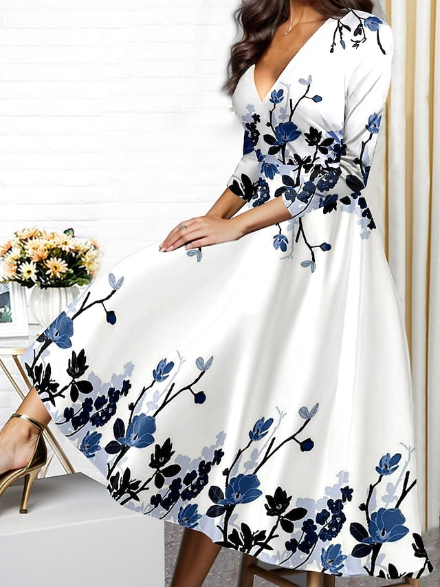 Women's Midi Dress Winter Dress Swing Dress Semi Formal