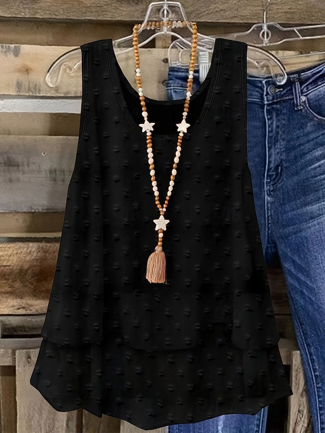 Women's Camisole Tank Top Patchwork Solid Color Daily