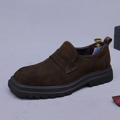 Loafers Leather Men's Suede Business Cowhide -Classic