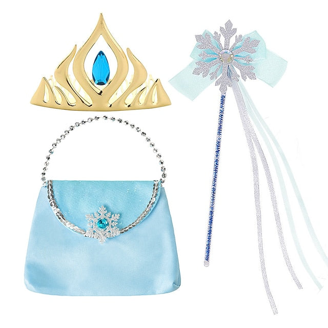 Fairytale Girl Frozen Theme Flower Party Anna Princess Dress