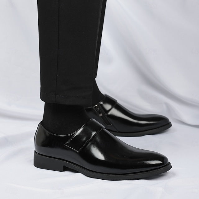 Leather Business Shoes Men's Slip-On Loafers Brown