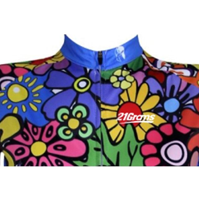 Women's Cycling Jersey Patterned Floral Botanical Flower