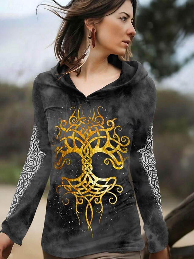 Women's Boho T Shirt Graphic Geometric Vintage Stylish