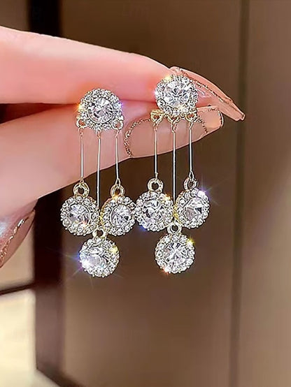 Dangle Sparkling Women Crystal Earrings for – Elegant