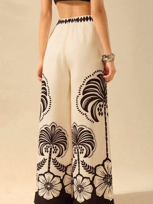 Women's Culottes Wide Leg Slacks Fashion Streetwear Full