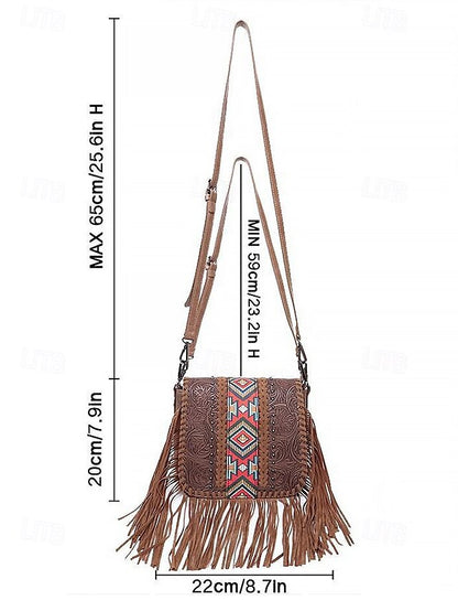 Faux Leather Women's Shoulder Multi-Pocket - Crossbody Bag