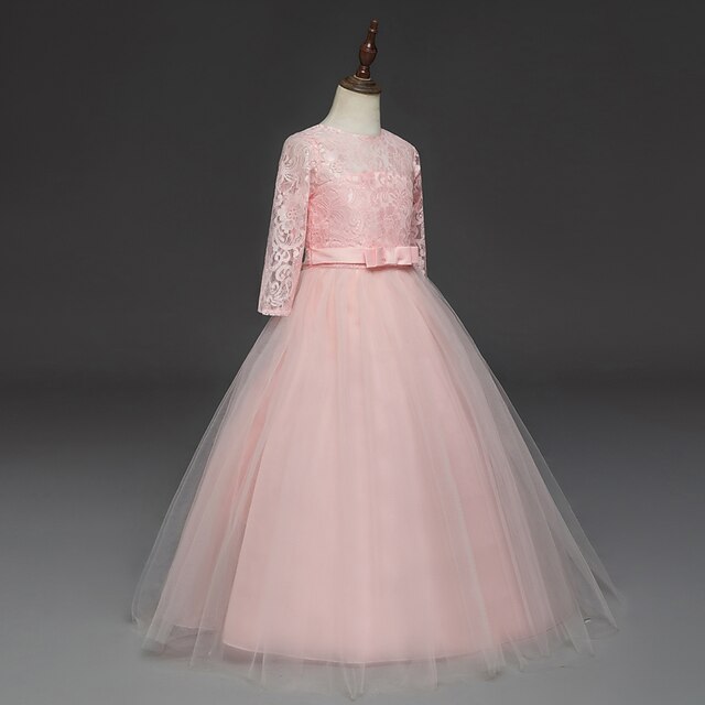 3-13 Lace Years Flower Prom Girl Dress Kids Princess