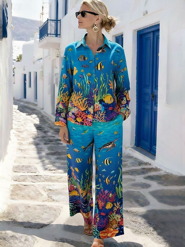 Women's Two Piece Sets Pants Sets Bolero Top Long Sleeve
