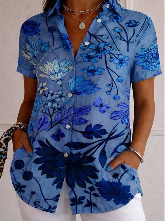 Women's Shirt Button Down Shirt Casual Shirt Summer Tops