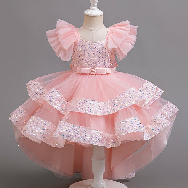 Party Dress Sleeveless Wedding Kids Sequin Girls' Special