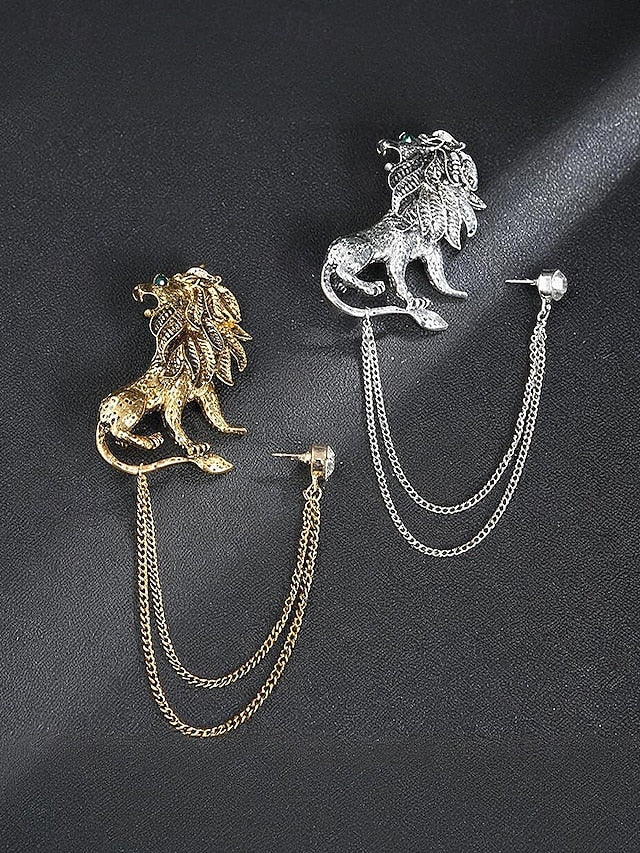 Christmas Men's with Brooch Lapel Deer Pin