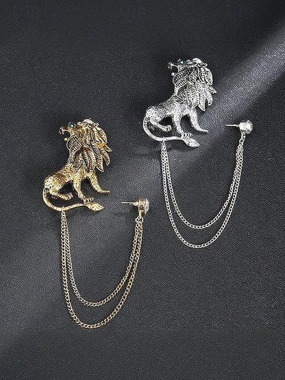 Christmas Men's with Brooch Lapel Deer Pin