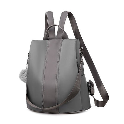 Purse Women's Faux Convertible Leather Backpack with Pom