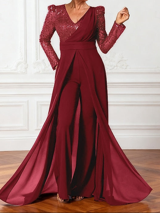 Bride Shine Mother Jumpsuits Elegant the of Dress Sparkle