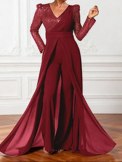 Bride Shine Mother Jumpsuits Elegant the of Dress Sparkle