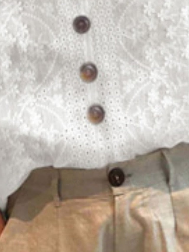 Women's Summer Shirt Casual Shirt Blouse Lace Patchwork