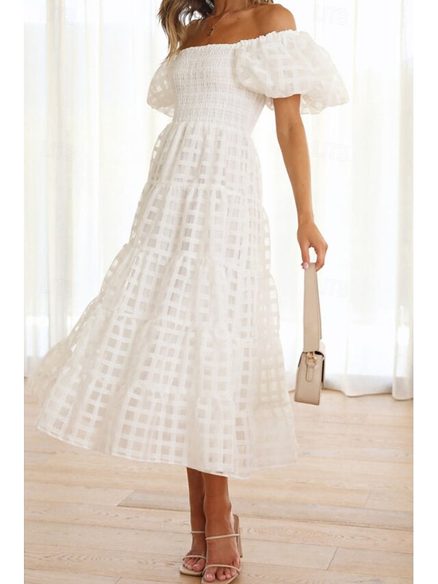 Women's Midi Dress Graduation Dress Fashion Modern Lantern