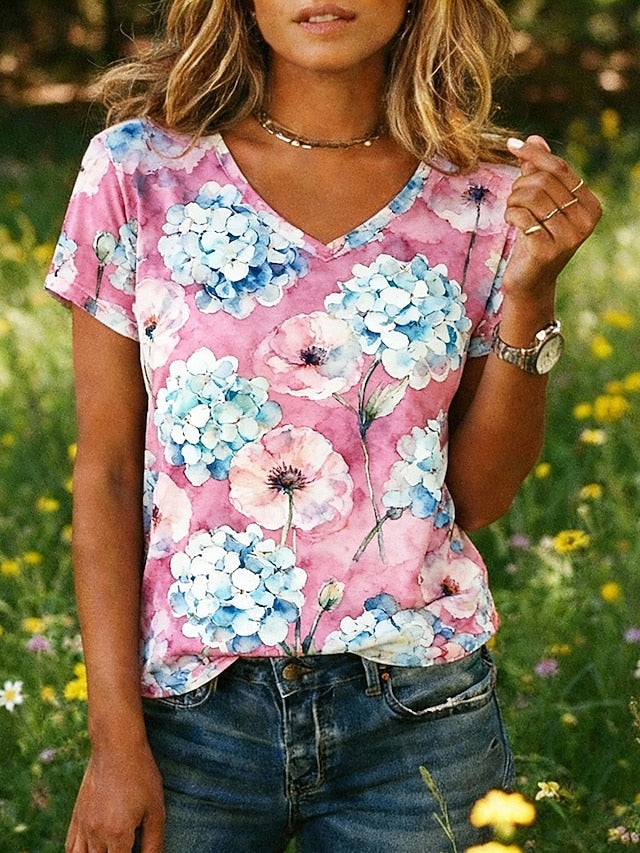 Women's Boho Shirt T Shirt Floral Graphic Bohemia Vintage