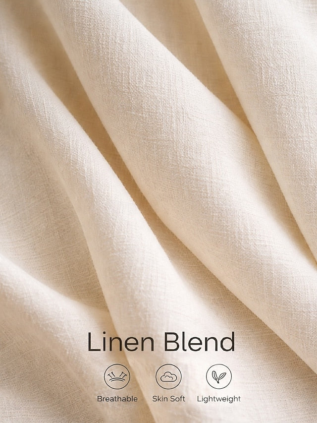 Women's Midi Dress Linen Blend Cotton Linen Dresses Linen