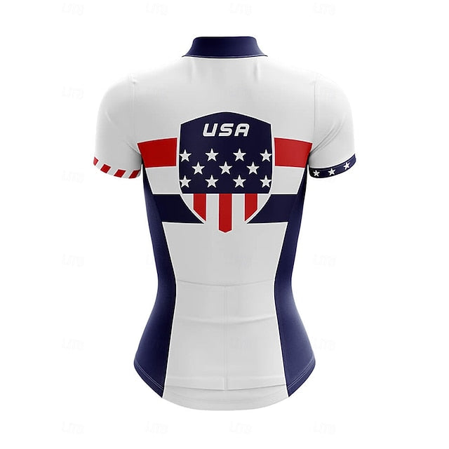 Women's Cycling Jersey Graphic Geometric Geometic Short