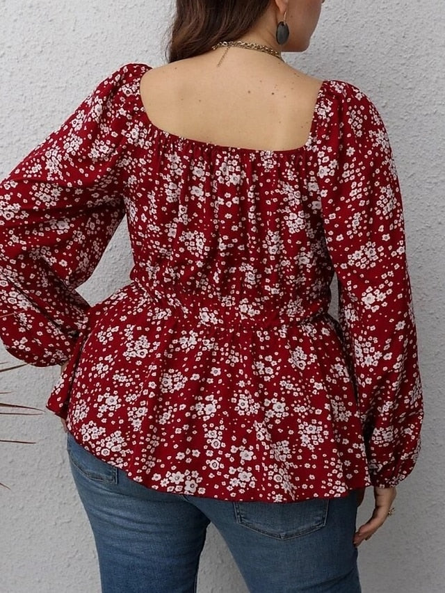 Women's Blouse Print Floral Bohemia Vacation Stylish Long