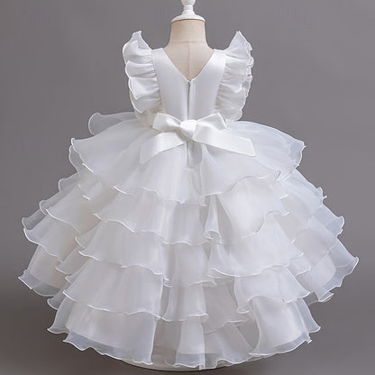 Dress Floral Kids Girls' Asymmetrical Party