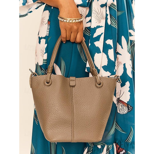 Women's Pouch Stylish Bag Bucket Matching with – Leather