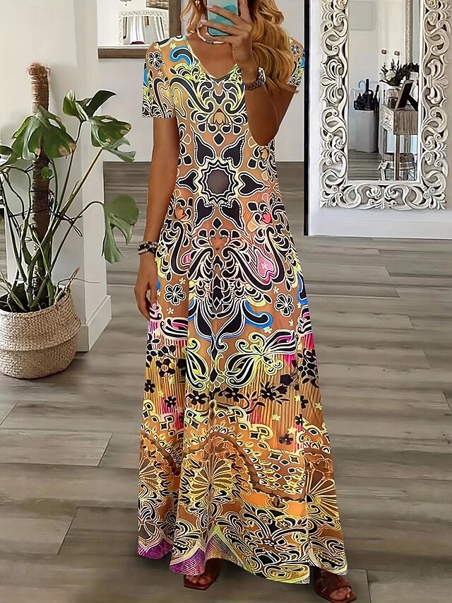 Women's Maxi Dress T Shirt Dress Tee Dress Sundress Summer