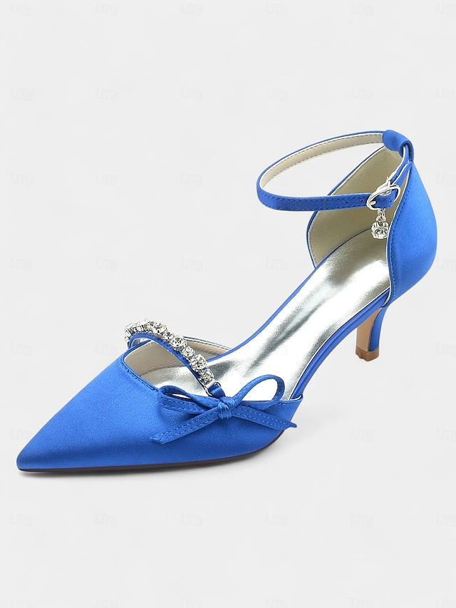 Wedding Heel Shoes Women Kitten – for Elegant Pointed-Toe
