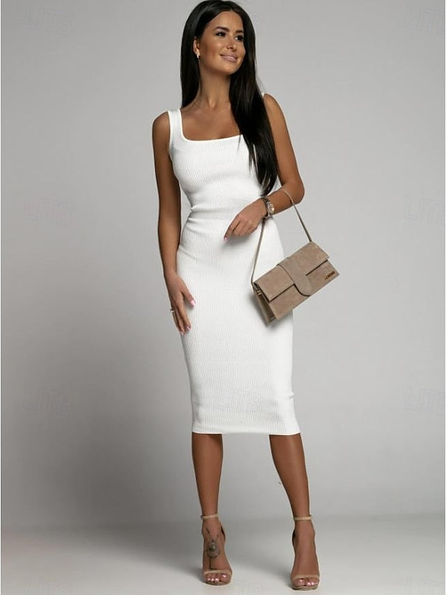 Women's Midi Dress Black Dress Cocktail Dress Formal