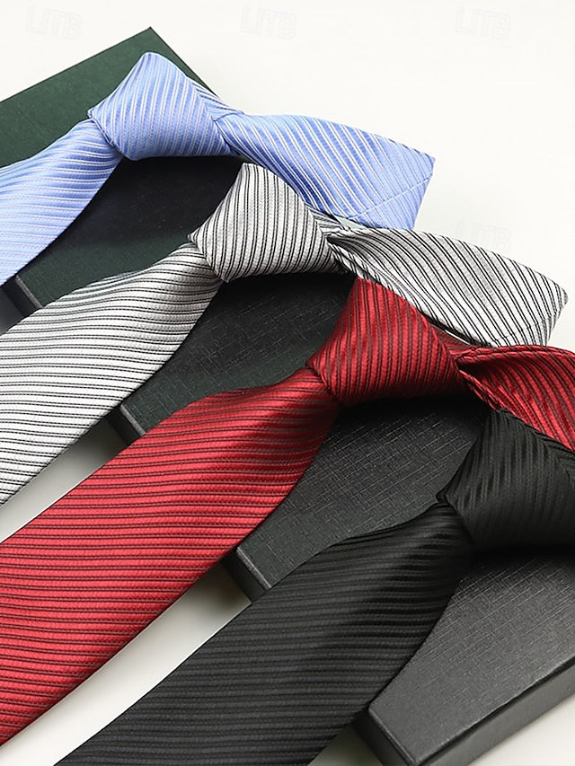 satin Men's tie striped