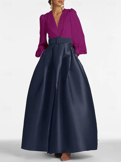 Evening Floor Split Formal A-Line Guest Wedding High Gown Dress