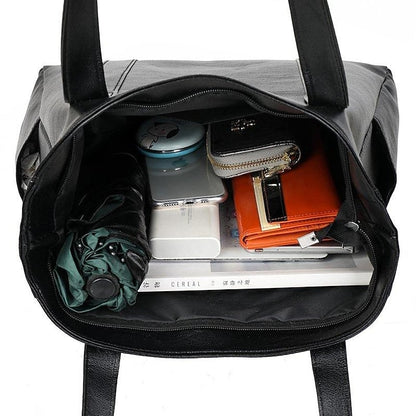 Bag Black – Leather Large Faux Women's Tote Stylish