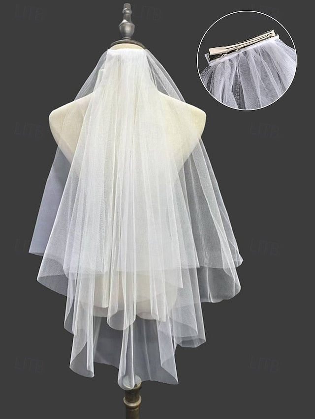 Elegant – Soft Veil Two-Layer Classic with Bridal Tulle