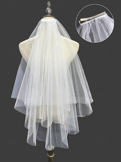Elegant – Soft Veil Two-Layer Classic with Bridal Tulle