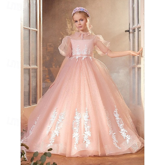 Party Girls' Gown Evening Flower Dress Girl Princess