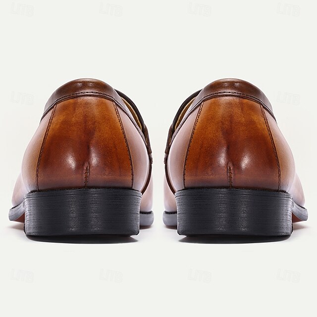 Loafers Men's Slip-On Tassel – Tan Vintage Leather