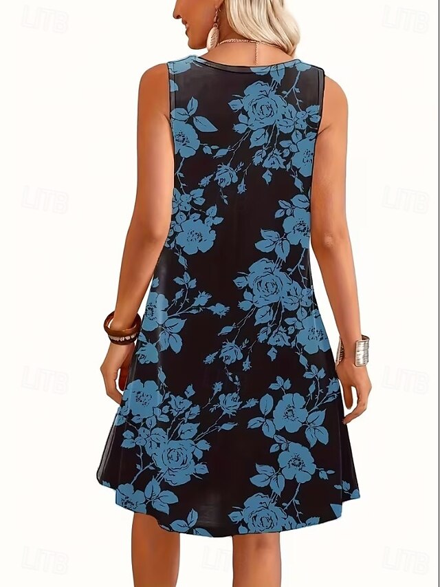 Women's Knee Length Dress Casual Dress A Line Dress Floral