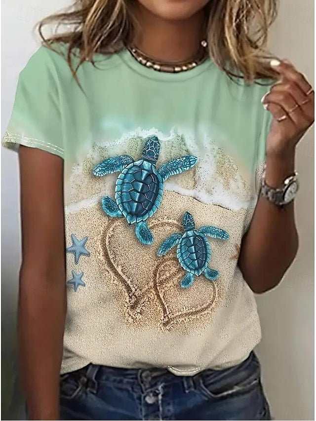 Women's T Shirt Floral Graphic Rose Elegant Vintage Fashion