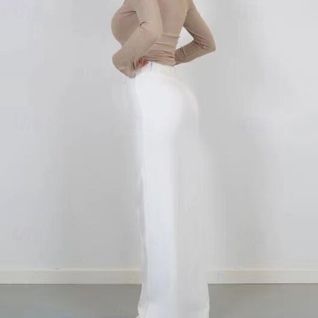 Women's Wide Leg Dress Pants Streetwear Casual Full Length