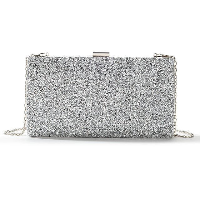 Glitter Clutch Women's Silver
