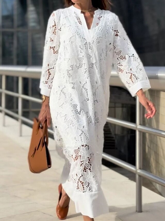 Women's Midi Dress Lace Dress Sundress Modern Beach