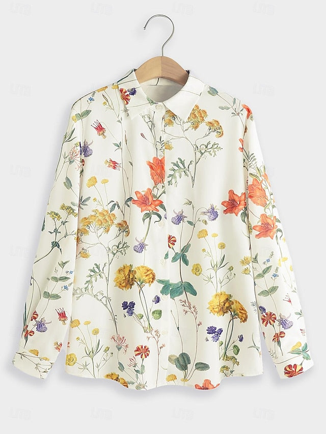 Women's Shirt Long Sleeve Button Down Blouse Fashion