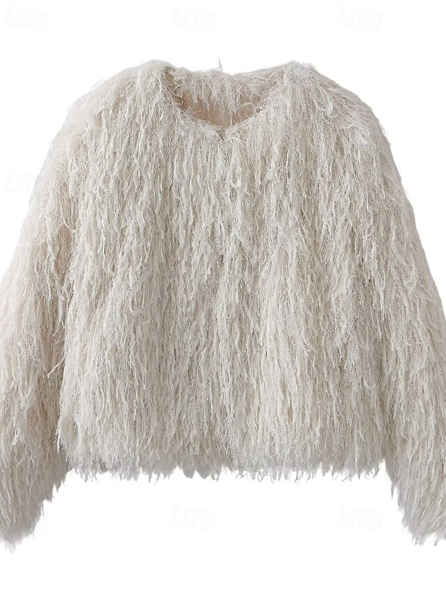 Coat Women's Comfortable Leathers Furs Fur Faux