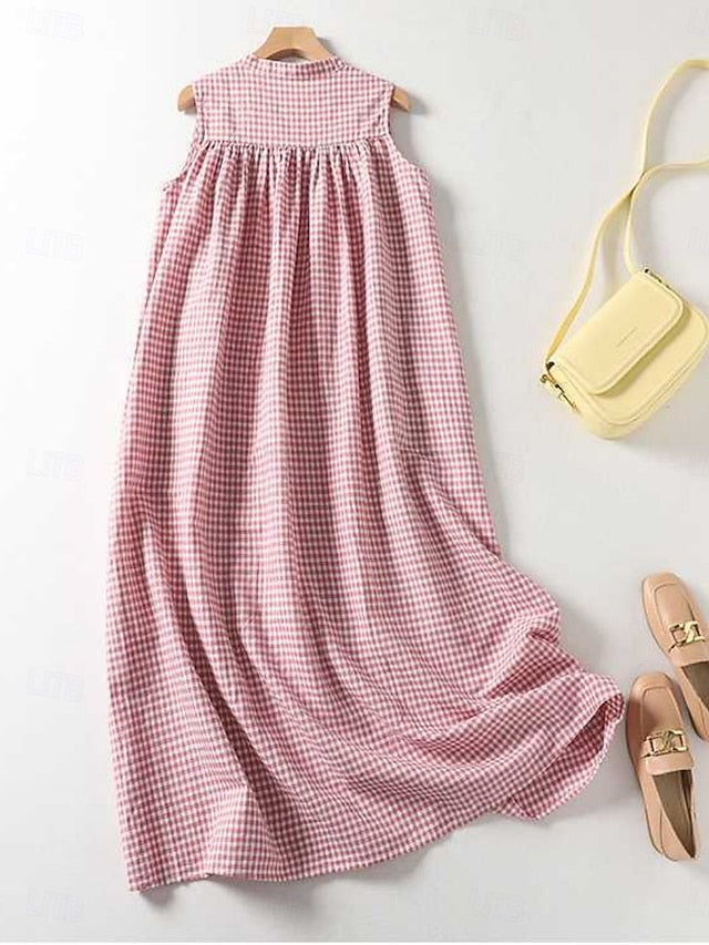 Women's Maxi Dress Cotton Blend Casual Dress Tank Dress
