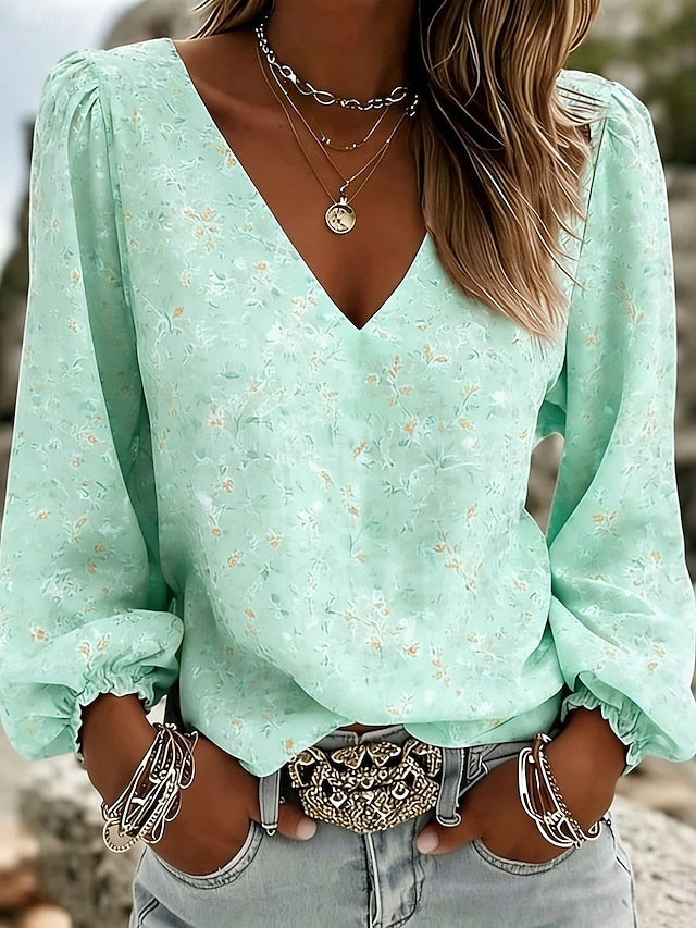 Women's Shirt Boho Shirt Floral Graphic Elegant Bohemia