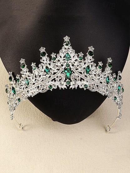 Necklace Set Gold-Plated Tiara and – Sparkling Crown Diamond