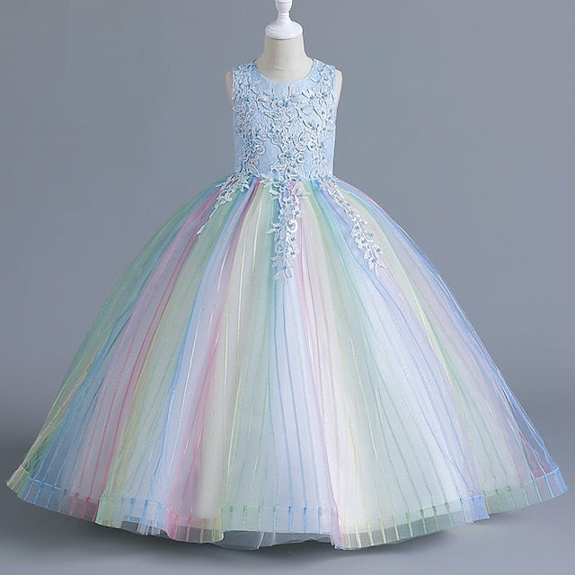 Flower Party Kids Dress Girl Sleeveless Girls' Floral